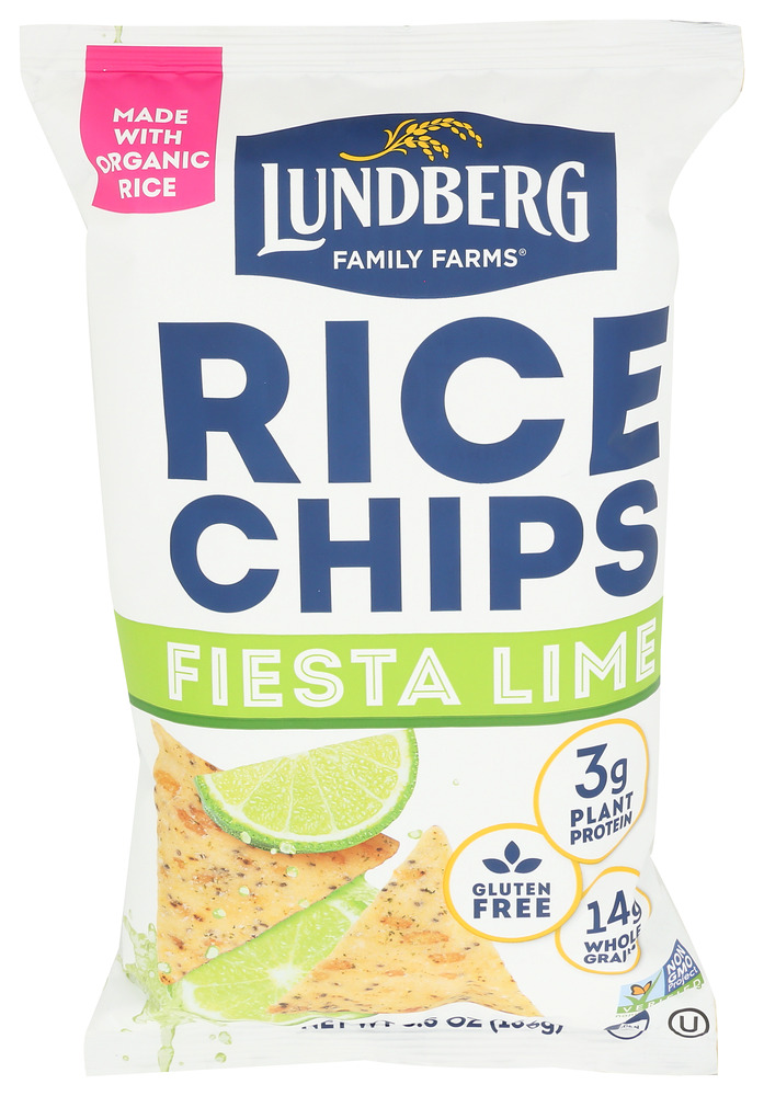 Lundberg Family Farms Chip Rice Fiesta Lime Organic Gluten Free