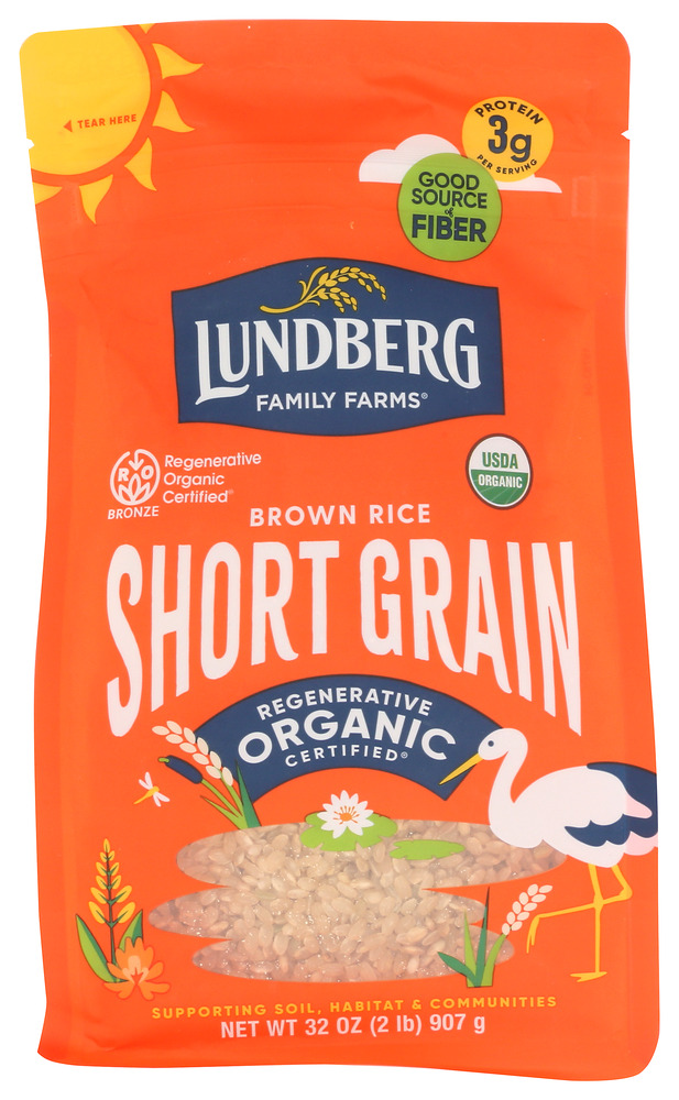 Lundberg Family Farms Rice Brown Short Organic Gluten Free