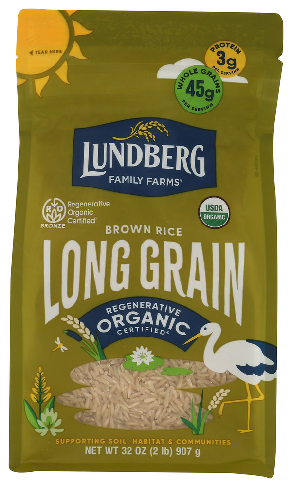 Lundberg Family Farms Rice Brown Long Organic Gluten Free