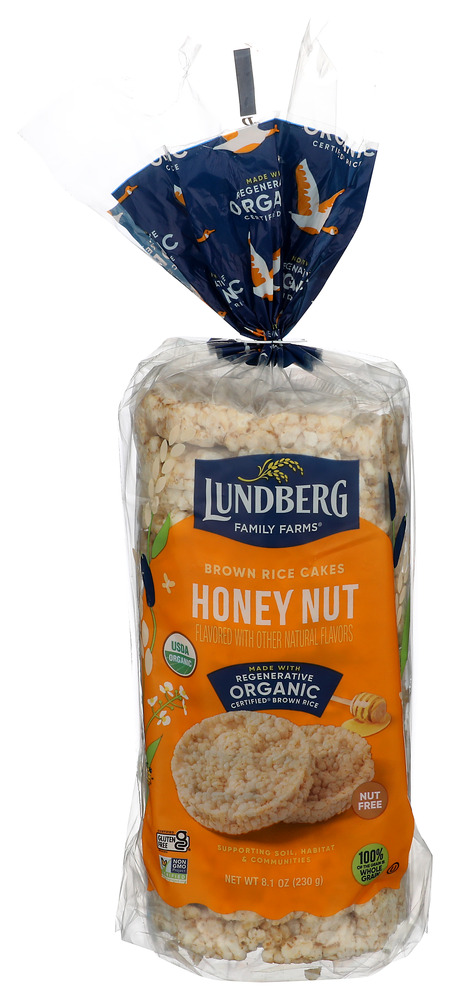 Lundberg Family Farms Rice Cake Honey Nut Organic