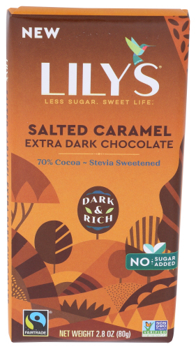 Lily's Sweets Bar Dark Chocolate Salted Caramel