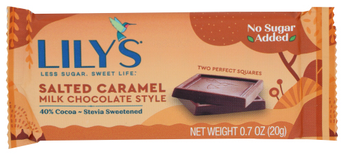 Lily's Sweets Milk Chocolate Bar Salt Caramel 40