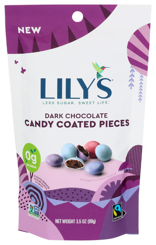 Lily's Sweets Candy Dark Chocolate Cvrd Pieces