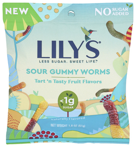 Lily's Sweets Gummy Worms Sour Fruit