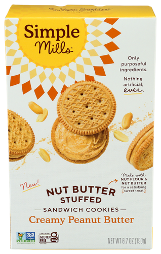 Simple Mills Cookies Sandwich Peanut Butter