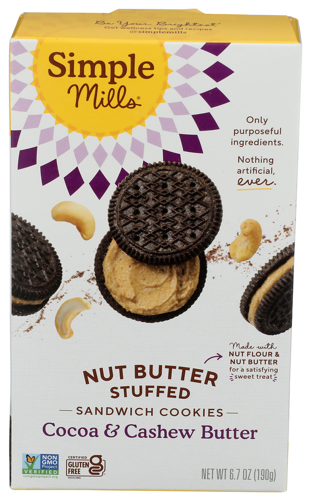 Simple Mills Cookies Sndwch Cocoa Cashew