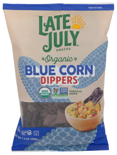 Late July Chip Tortilla Dippr Blue Corn, 7.4 oz