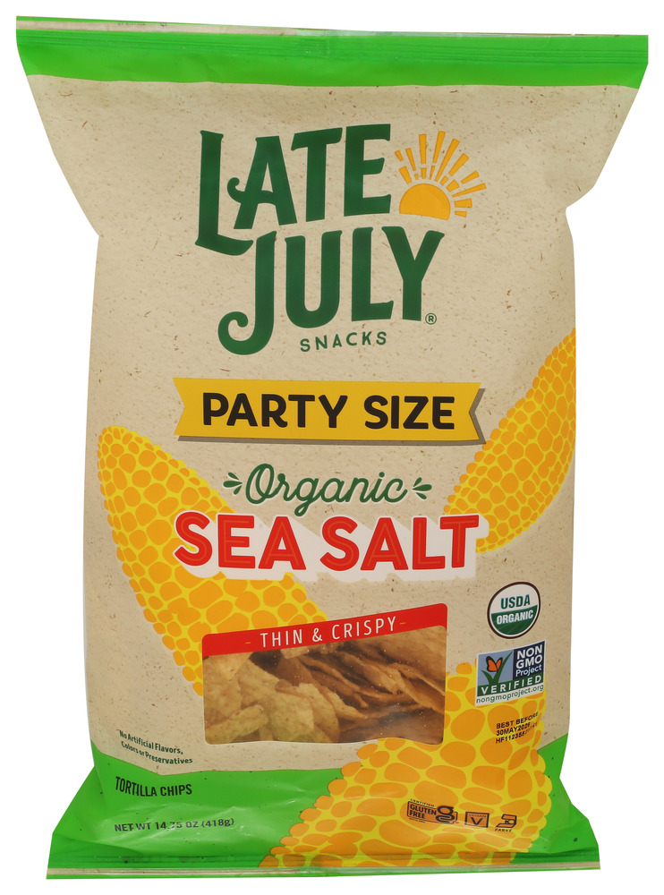 Late July Chip Tortilla Sea Salt Prty Sz
