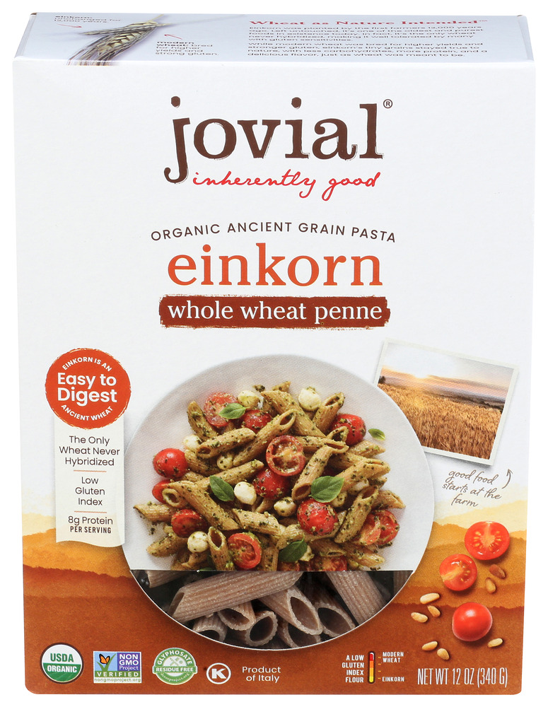 Jovial Foods Pasta Einkorn Whole Wheat Penne Organic