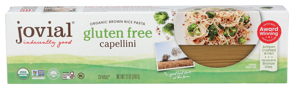 Jovial Foods Pasta Brown Rice Organic Capellini