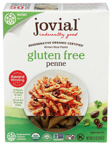 Jovial Foods Pasta Brown Rice Organic Penne Rigate, 12 oz