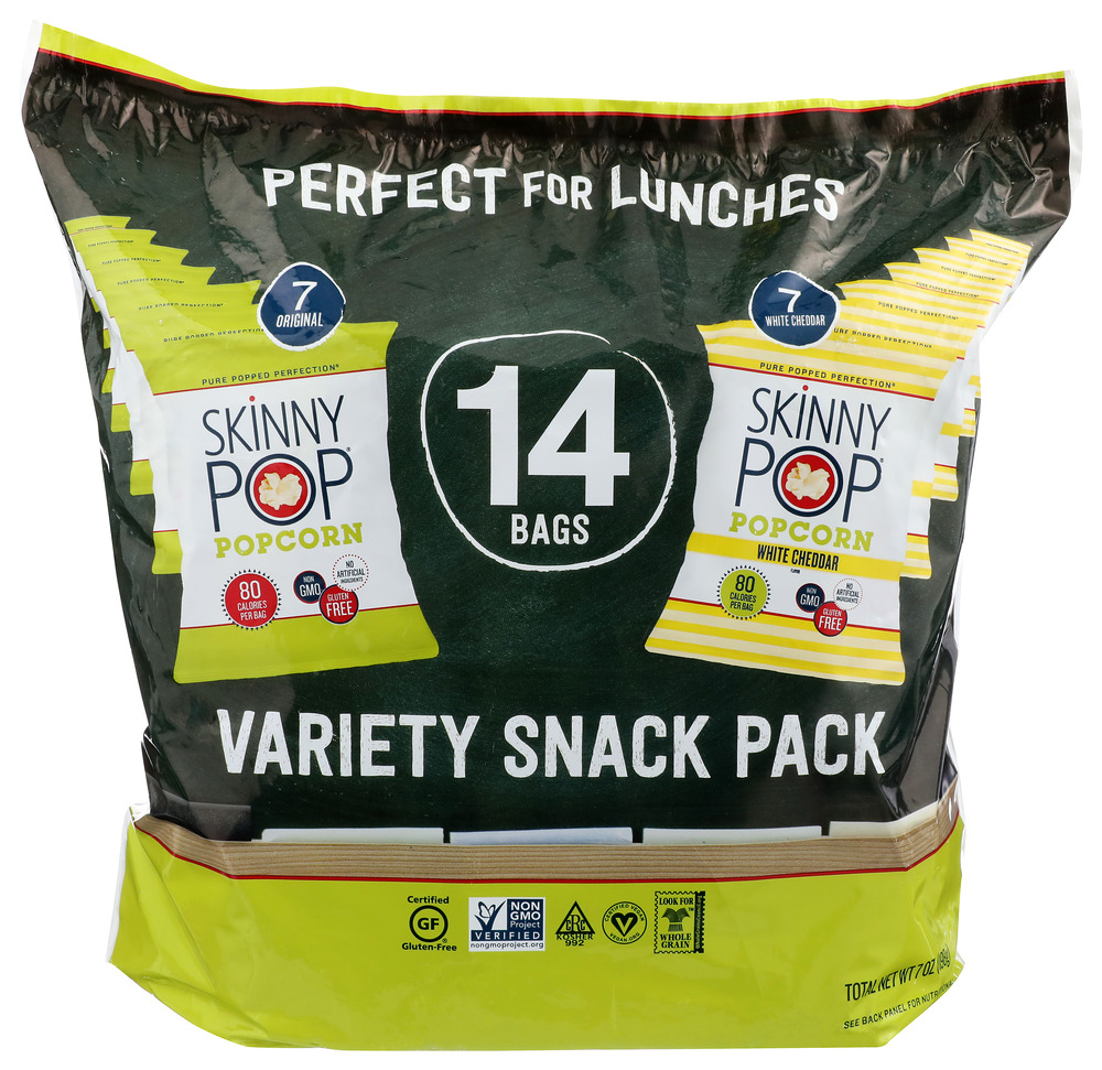 SkinnyPop Popcorn Ready to Eat 2 Vrty Pck
