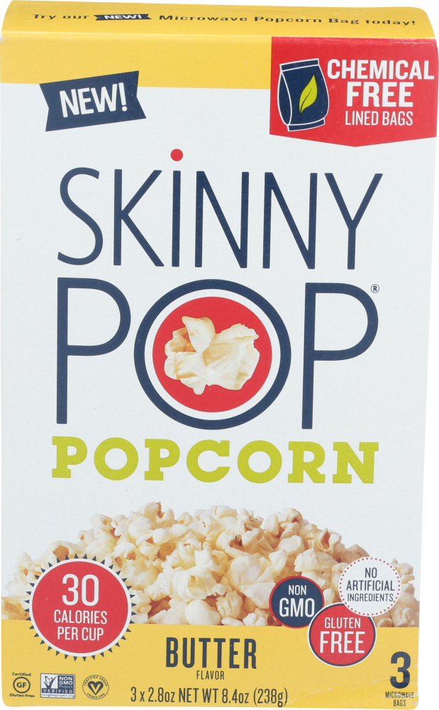 SkinnyPop Popcorn 3 pk Butter
