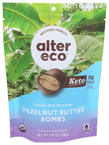 Alter Eco Chocolate Hzlnt Butter Bomb 9 pc