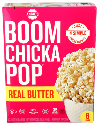 Angie's BOOMCHICKAPOP Popcorn Real Butter Micro
