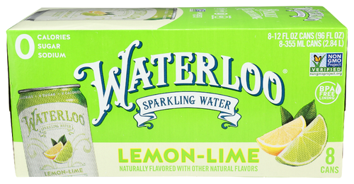 Waterloo Sparkling Water Water Sparkling Lemon Lime 8 pk