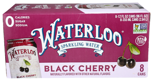 Waterloo Sparkling Water Water Sparkling Black Cherry 8 pk