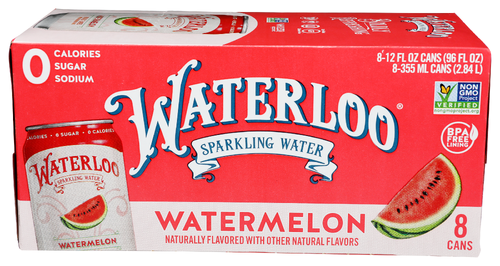 Waterloo Sparkling Water Water Sparkling Watrmln 8 pk, 96 fl oz