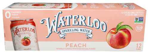Waterloo Sparkling Water Water Sparkling Peach 12 Pack