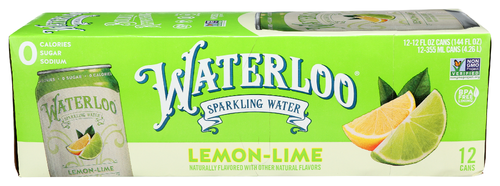 Waterloo Sparkling Water Water Sparkling Lemon Lime 12 pk