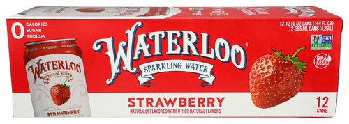 Waterloo Sparkling Water Water Sparkling Strawberry 12 pk