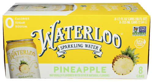 Waterloo Sparkling Water Water Sparkling Pineapple 8 pk, 96 fl oz