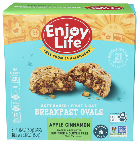 Enjoy Life Foods Bar Brkfst Oval Apple Cin