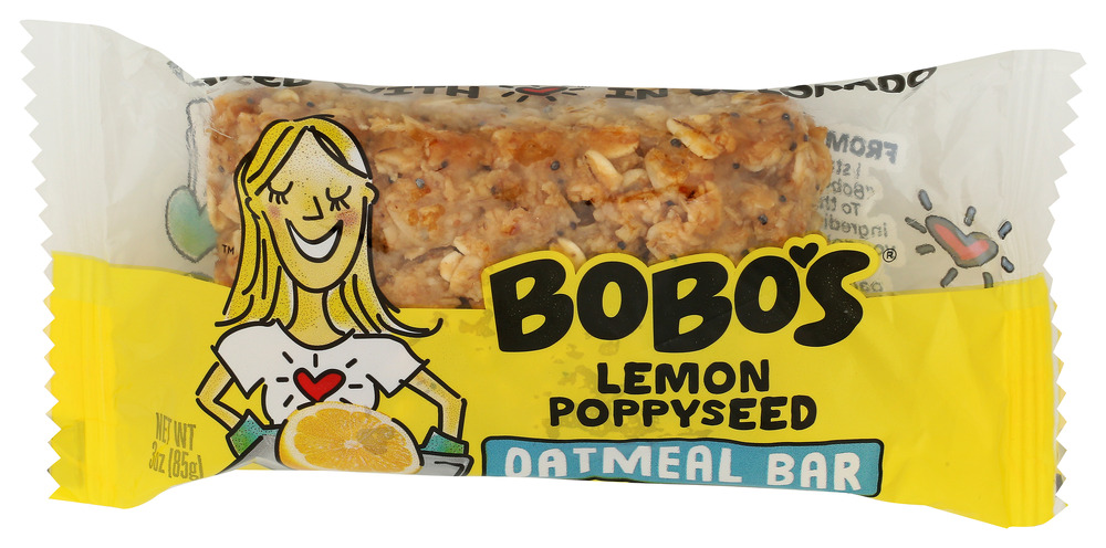 Bobo's Oat Bars Bar Oat Lemon Poppyseed Gluten Free