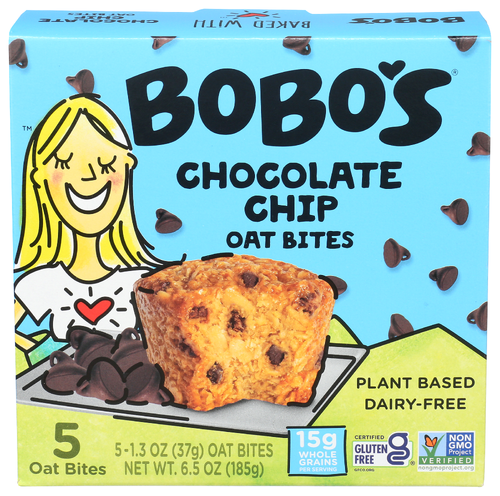Bobo's Oat Bars Bites Original Cchip 5 ct, 6.5 oz