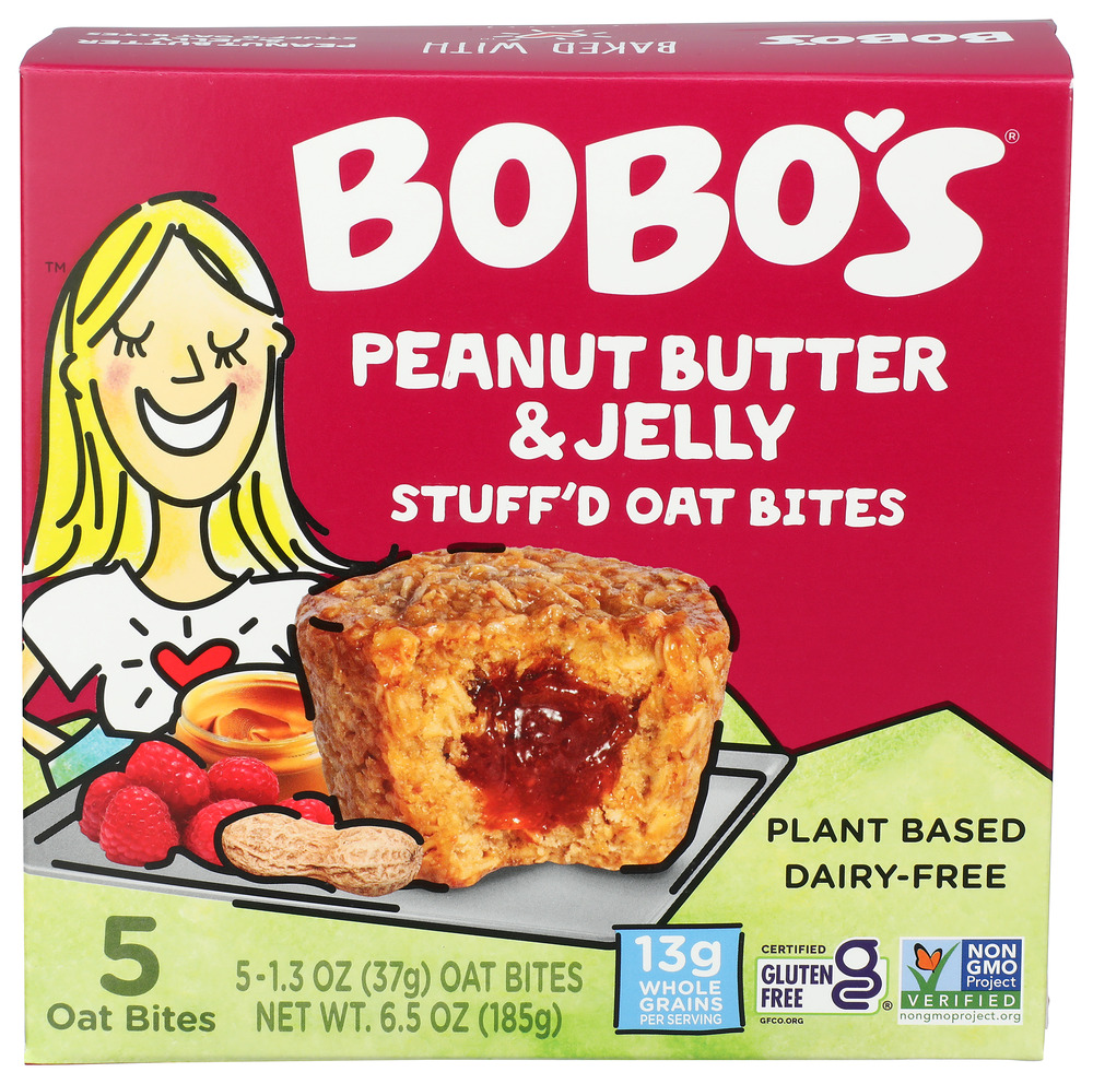 Bobo's Oat Bars Bites Stuffd Peanut Butter & J 5 ct