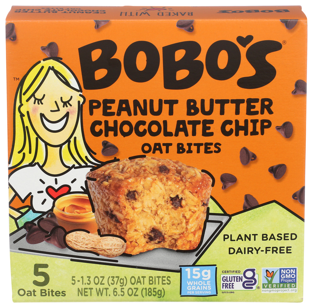 Bobo's Oat Bars Bites Peanut Butter Chocolate Chip
