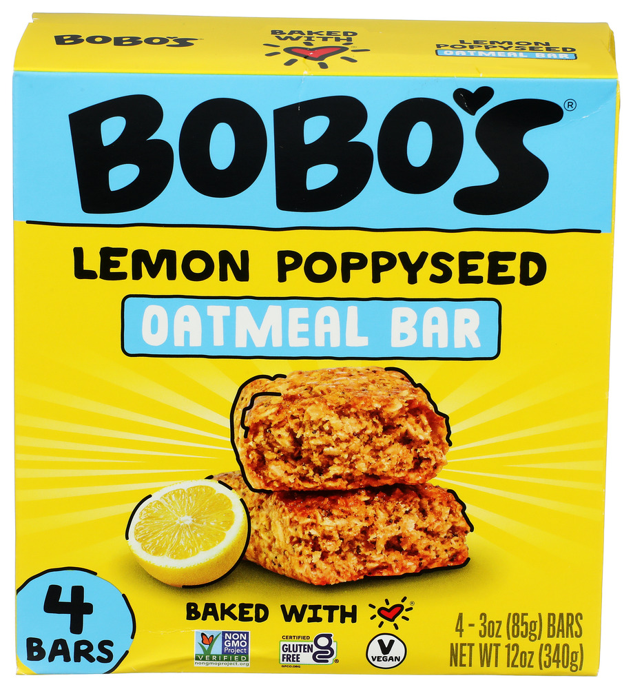 Bobo's Oat Bars Oat Bar Lemon Ppysd 4 pk