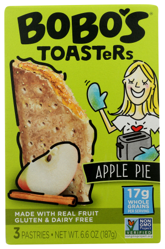 Bobo's Oat Bars Pastry Apple Pie 3 pk, 6.6 oz