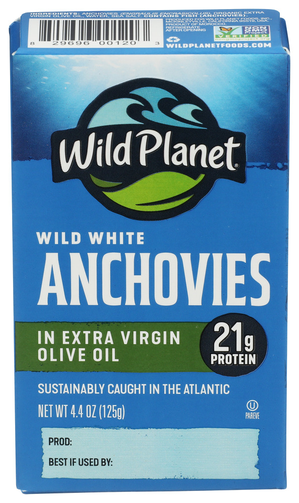 Wild Planet Anchovy White W Extra Virgin Olive Oil