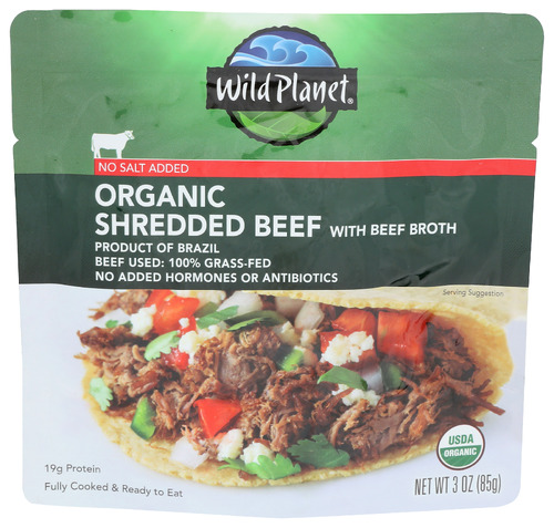 Wild Planet Beef Shredded No Salt Organic