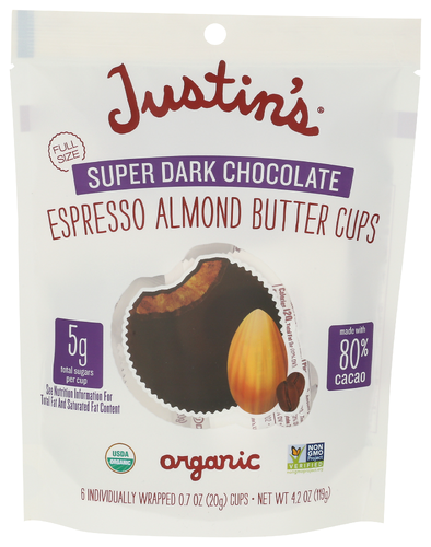 Justin's Cups Dark Almond Butter Esprso