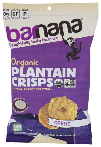 Barnana Plantain Organic Crisp Garlic