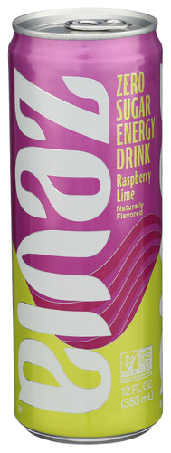 Zevia Energy Raspberry Lme Zro Cal