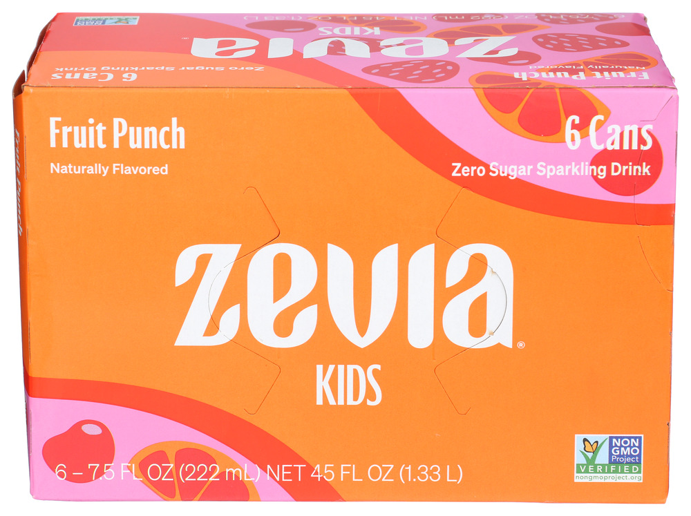 Zevia Soda Fruit Punch Kidz 6 pk