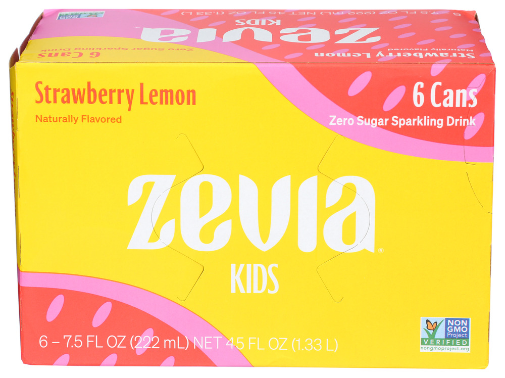 Zevia Soda Strawberry Lemon Kidz 6 pk