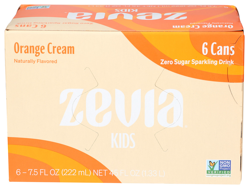 Zevia Soda Ornge Cream Kidz 6 pk