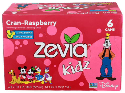 Zevia Soda Cran Rasp Kidz 6 pk