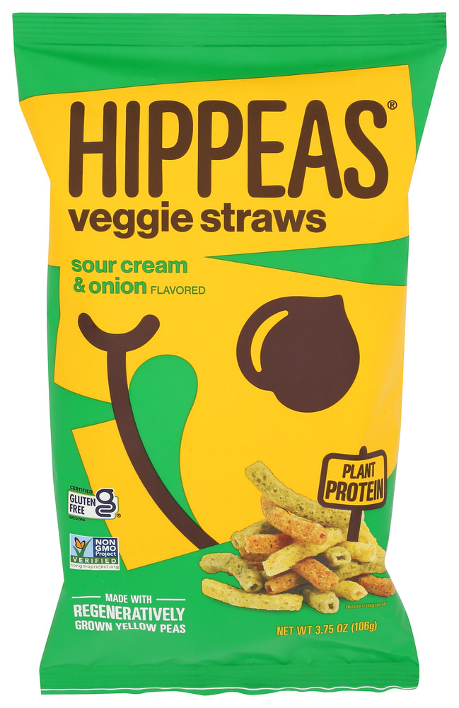 Hippeas Vegetable Strw Sr Cream N Onn, 3.75 oz