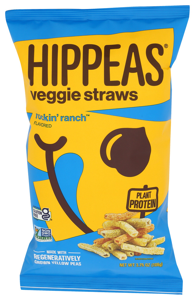 Hippeas Vegetable Straws Ranch Rckn, 3.75 oz