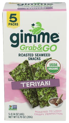 GimMe Organic Seaweed Roasted Snack Teriyaki