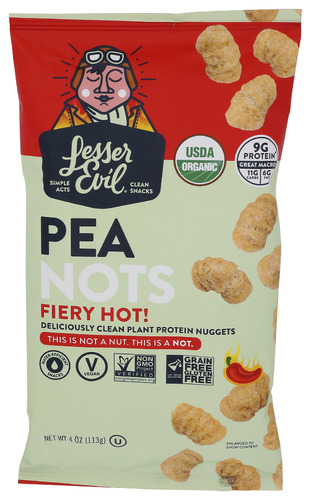 LesserEvil Peanots Fiery Hot, 4 oz