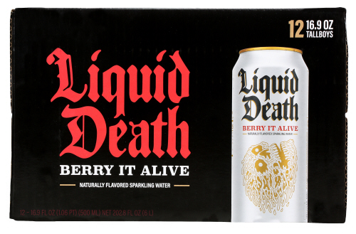 Liquid Death Water Berry It Alive 12 pk