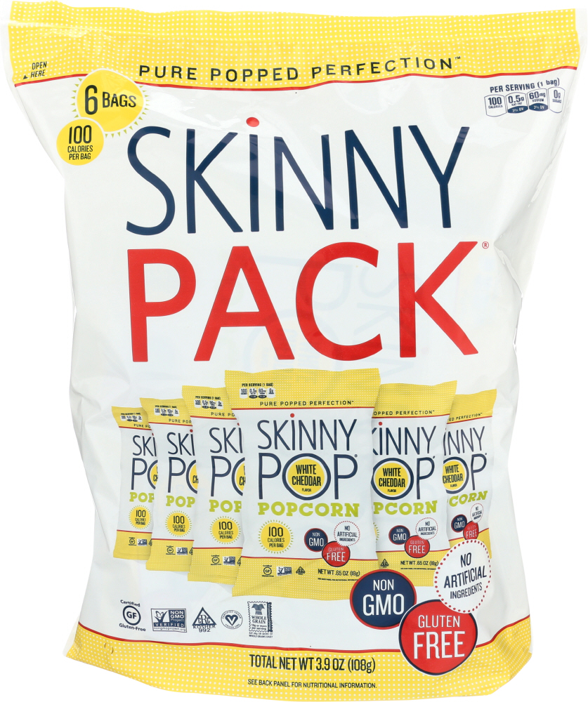 SkinnyPop Sknnypk 6-100cal White Cheddar