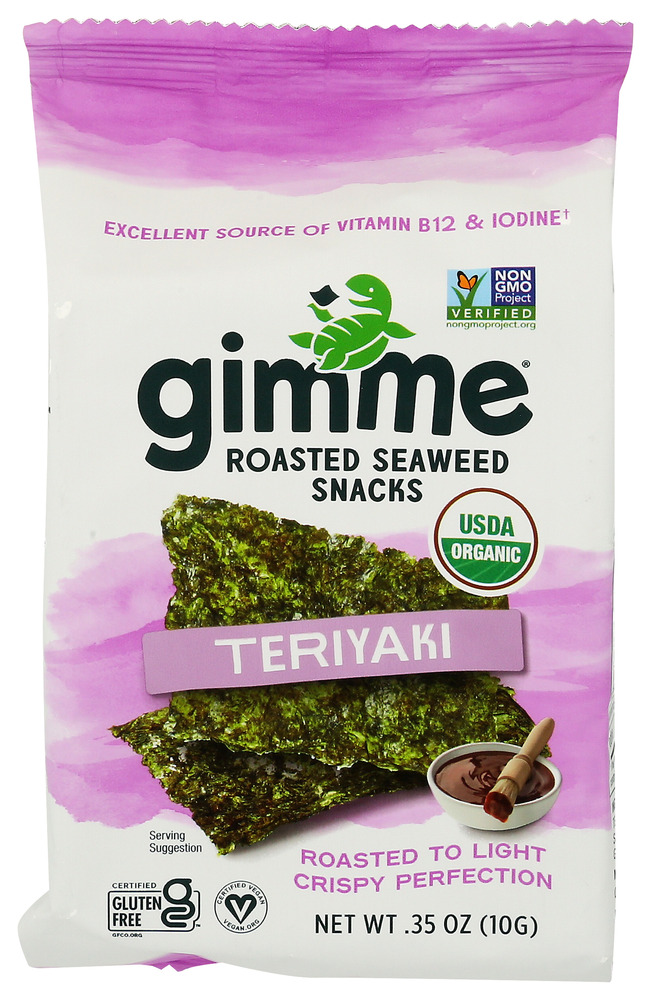 GimMe Organic Seaweed Snack Roasted Tryaki Organic
