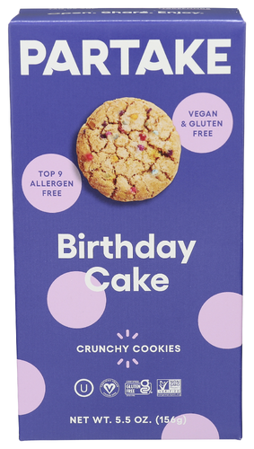 Partake Foods Cookie Birthday Cake